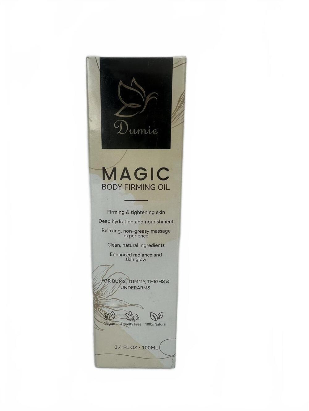 Dumie Magic Body Firming Oil 100ml Skin Tightening Massage Oil Vegan New Sealed